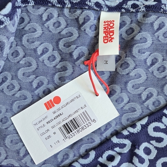 New Solid & Striped The Lana Logo Jacquard Varsity Blue Mini Skirt NWT Medium - Picture 5 of 6